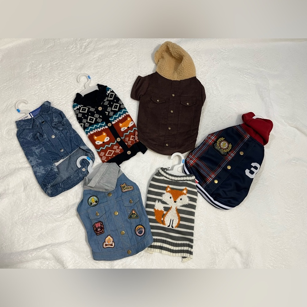 Lot of 6 small dog sweaters